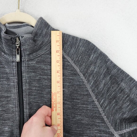 Tommy Bahama Sweater Mens Large Gray Half Zip Mock Neck Raglan Pullover Casual - Picture 4 of 8